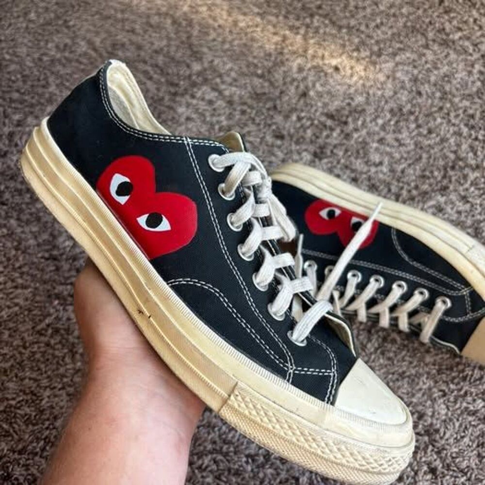 Converse Comme des Garcons PLAY Chuck 70 Low Black Mens 10